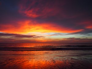 Perfect sunset at Klong Nin Beach