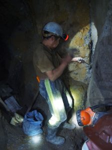 Miner working in his territory