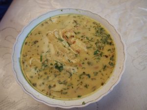 The best Sopa de Maní (peanut soup)