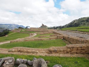 Part of the inca trail on the right