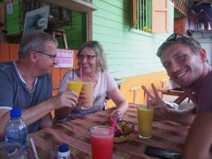 Some fruit shakes in Cahuita